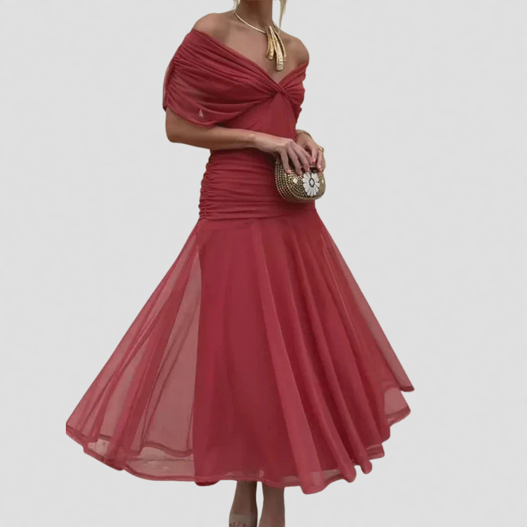 Hayden Laluna™ | Elegant Floral V-Neck Dress