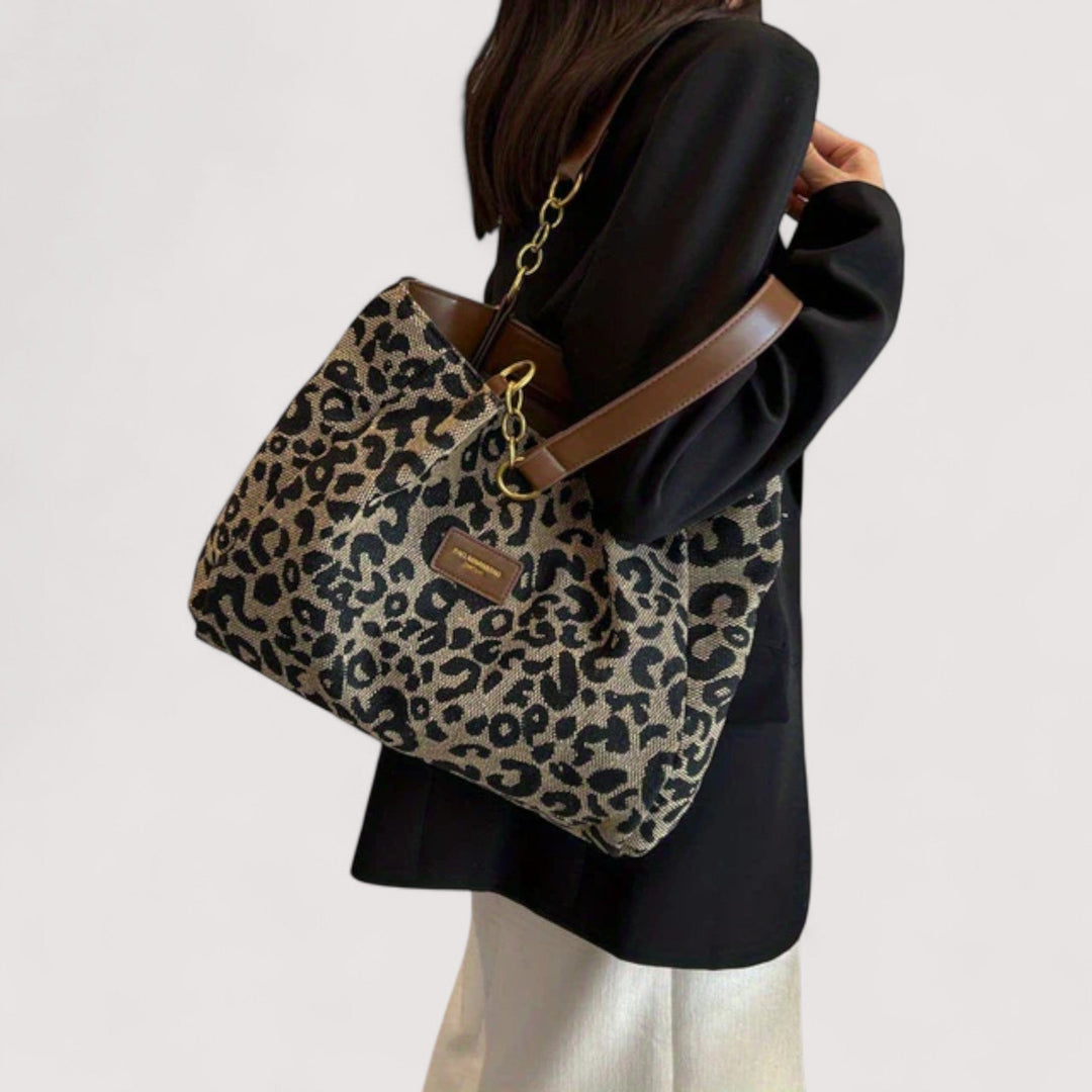 Edith™ | Leopard Canvas Shopping Bag