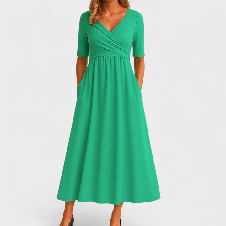 Ida | Elegant Pleated Midi Dress
