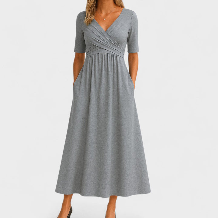 Ida | Elegant Pleated Midi Dress