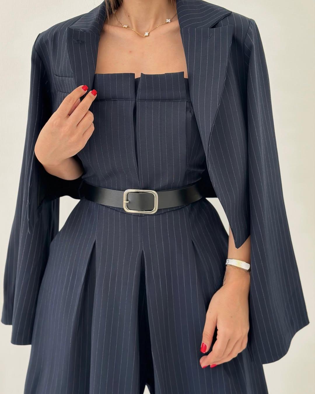 Lauralie | Strapless Jacket-Style Jumpsuit Set