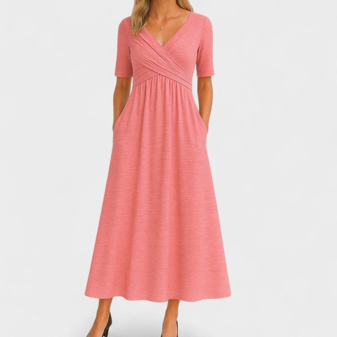 Ida | Elegant Pleated Midi Dress