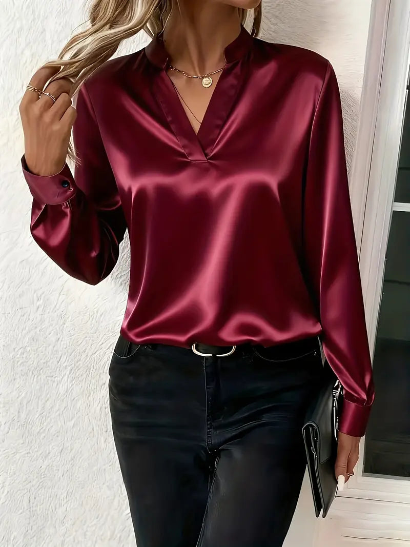 Telma | Elegant V-Neck Blouse