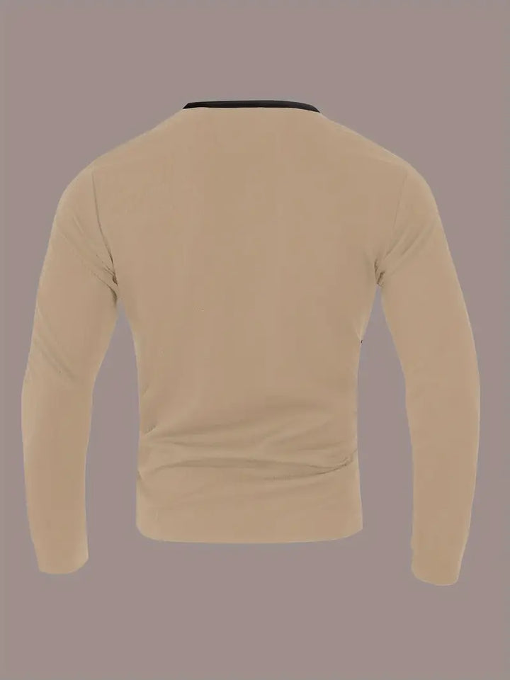 Kyran | Waffle Long Sleeve Henley Shirt