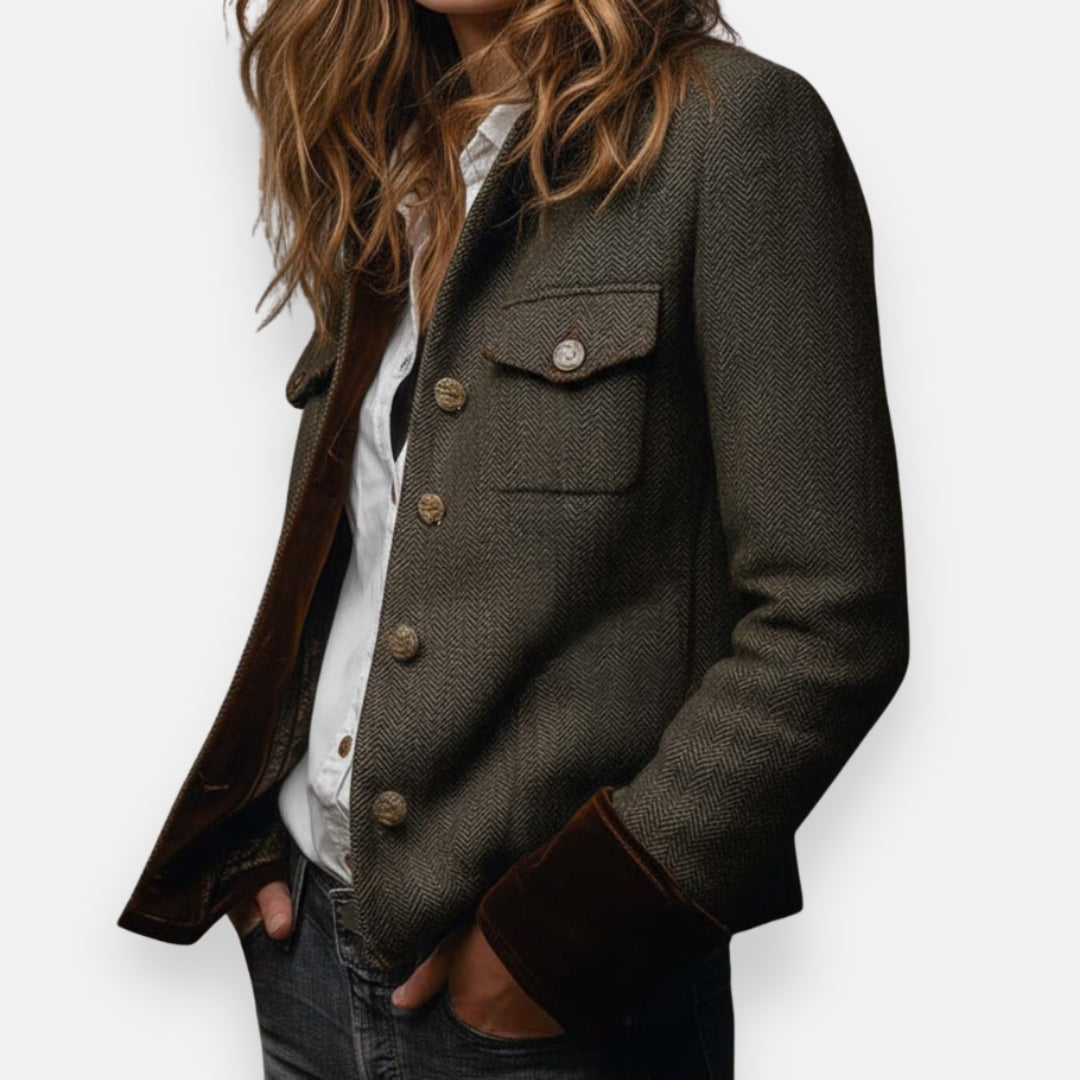 Claire | Elegant Trimmed Jacket