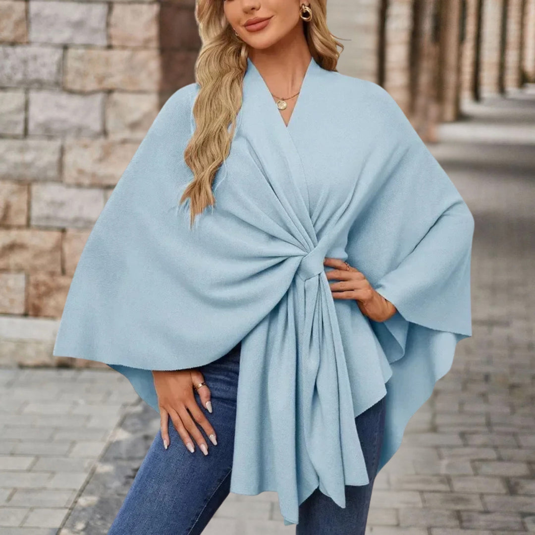 Helin™ | V-Neck Knotted Shawl