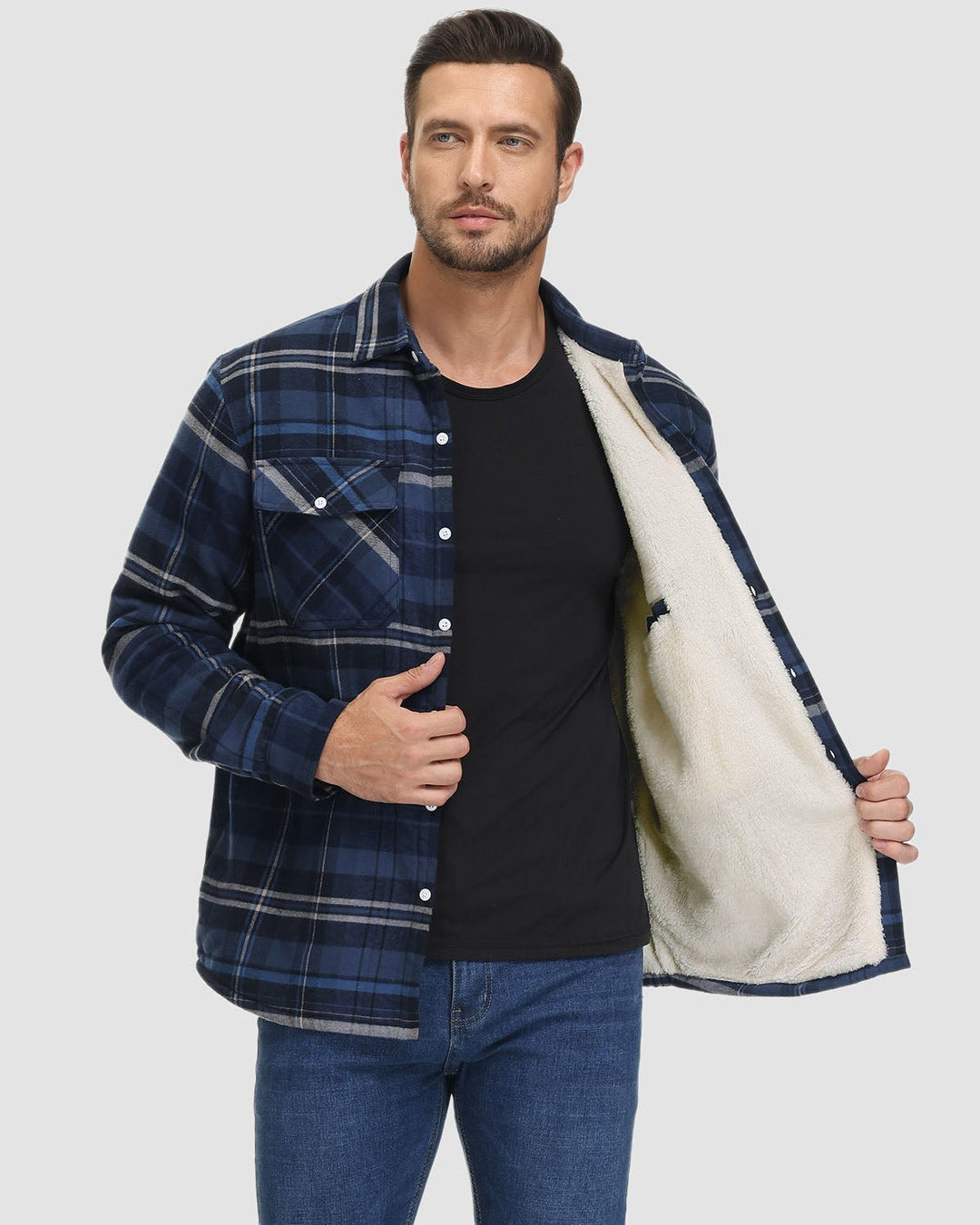Klaus™ | Warm and Quilted Checkered Overshirt