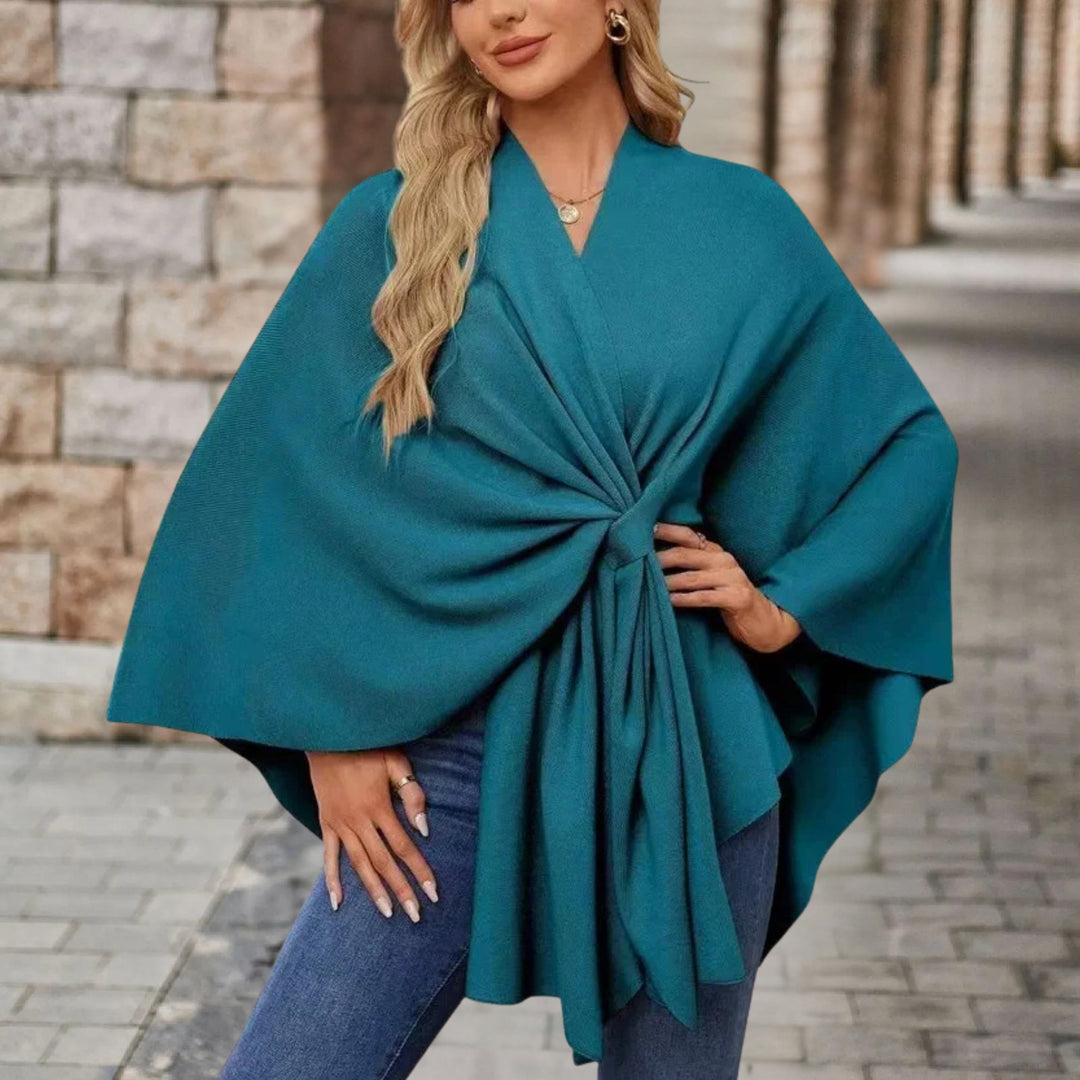 Helin™ | V-Neck Knotted Shawl