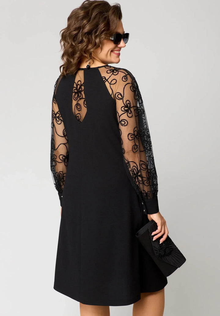 Edris | Elegant Lace A-Line Dress