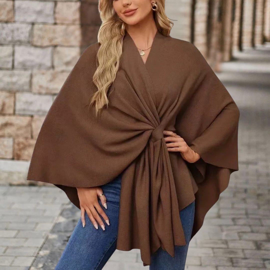 Helin™ | V-Neck Knotted Shawl