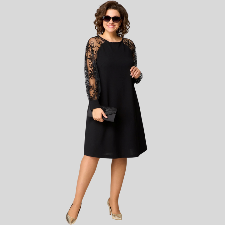 Edris | Elegant Lace A-Line Dress