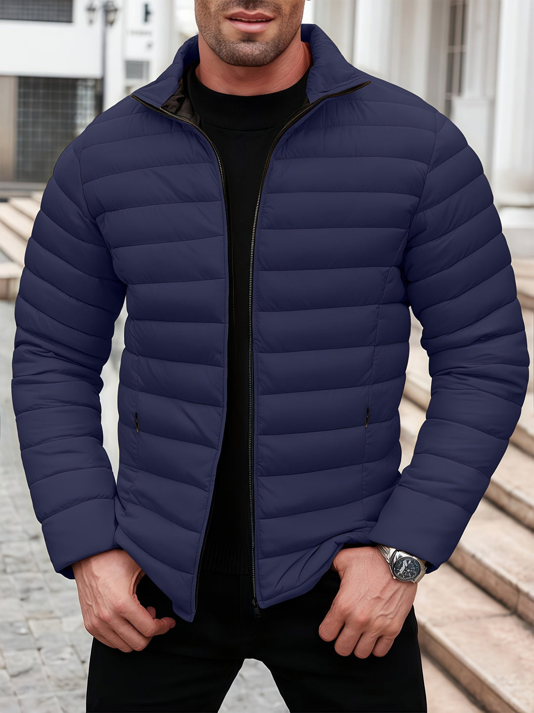 Kristian | Quilted Puffer Jacket with Zipper