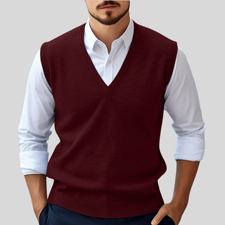 Iman | Sleeveless V-Neck Sweater Vest