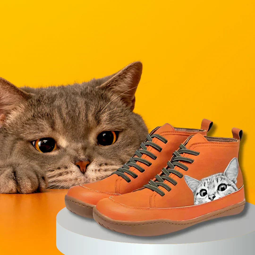 Sofie | Leather Ankle Boots for Cat Lovers