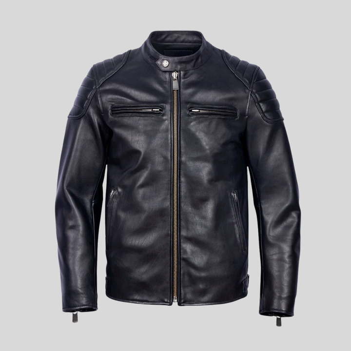 Jorge | Leather Jacket with Front Zipper