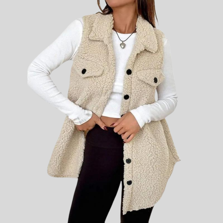 Sophie | Warm Button-Down Vest Jacket