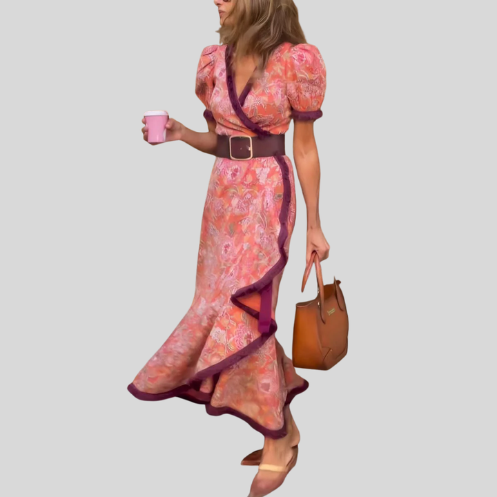 London | Elegant Pink Maxi Dress