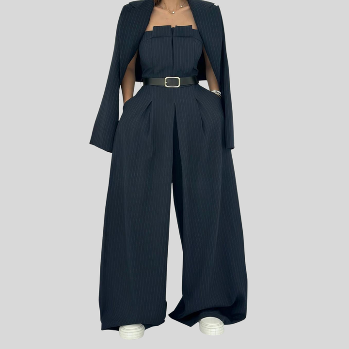 Lauralie | Strapless Jacket-Style Jumpsuit Set