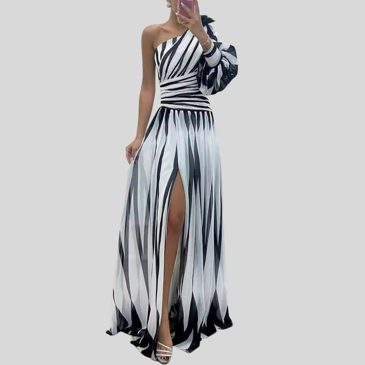 Noralie | Asymmetrical Pleated Evening Dress