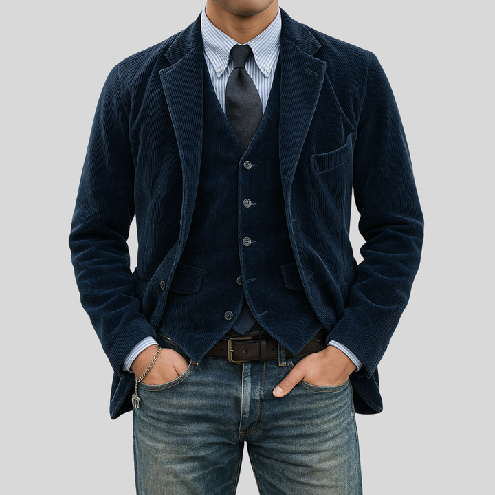 Tommy | Refined Velvet Blazer & Waistcoat Set