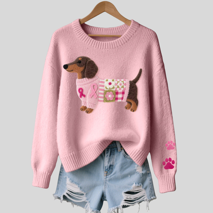 Naoni | Playful Knitted Sweater with Dachshund Detail