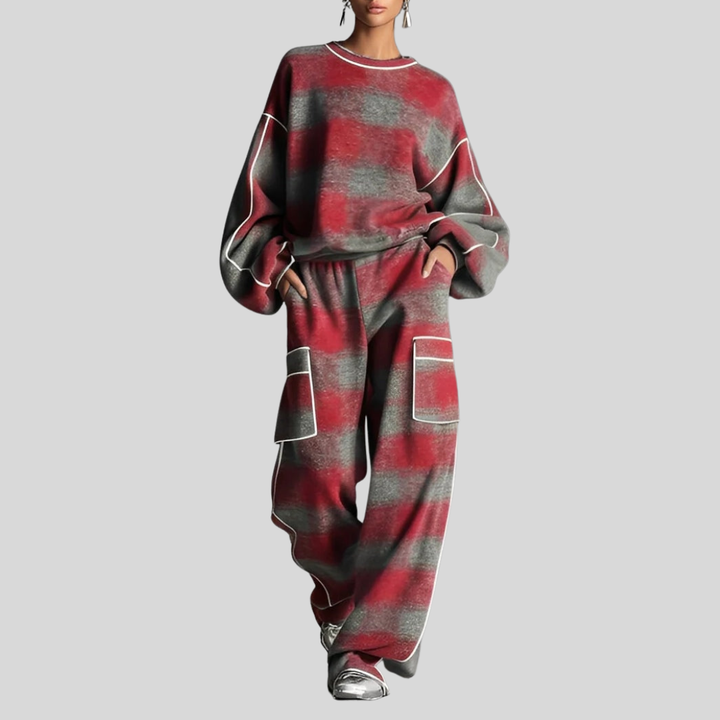 Louise | Elegant Plaid Two-Piece Set