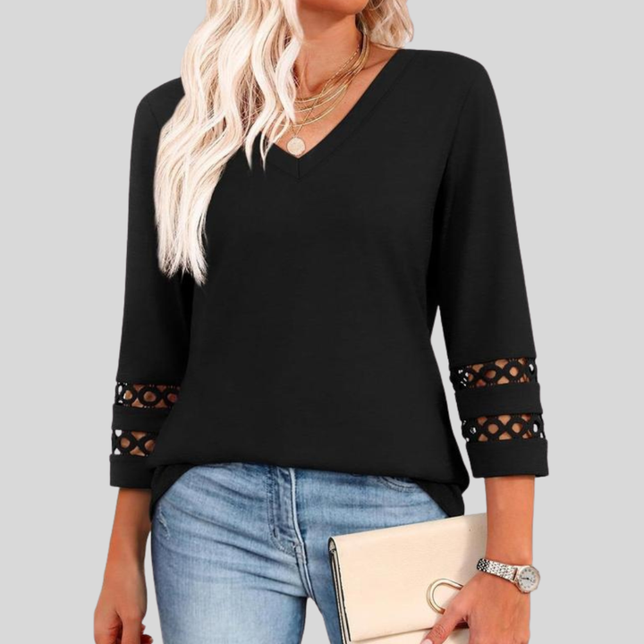 Styli | Chic Casual V-Neck Top