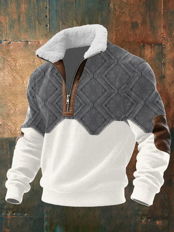 Rivano | Zippered Sweater with Fleeced High Collar
