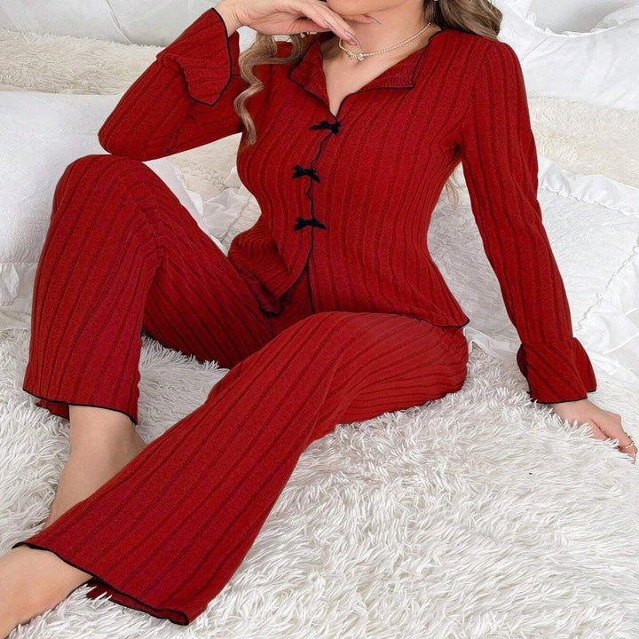 Kenzie | Chic V-Neck Top & Pants Loungewear Set