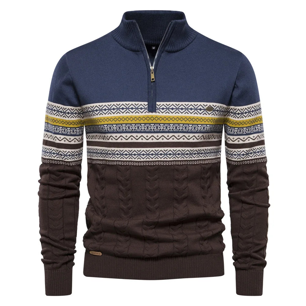 Henry | Fair Isle Half Zip Sweater