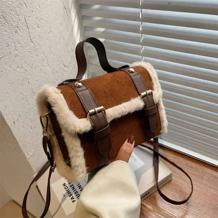 Harper | Cozy Faux-Fur Flap Shoulder Bag
