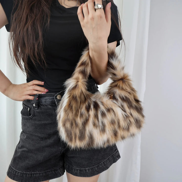 Mabel | Faux Fur Hobo Shoulder Bag