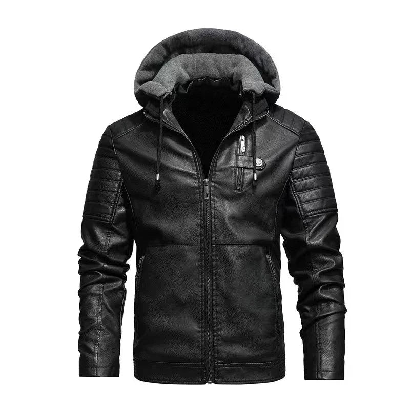 Enzo | Biker Jacket with Removable Hood