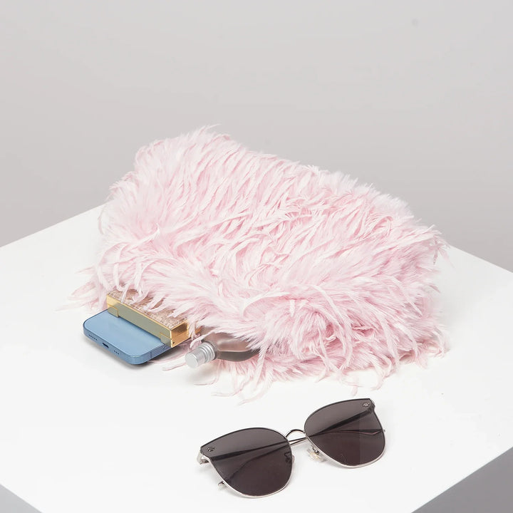 Rowan | Plush Clip Clutch