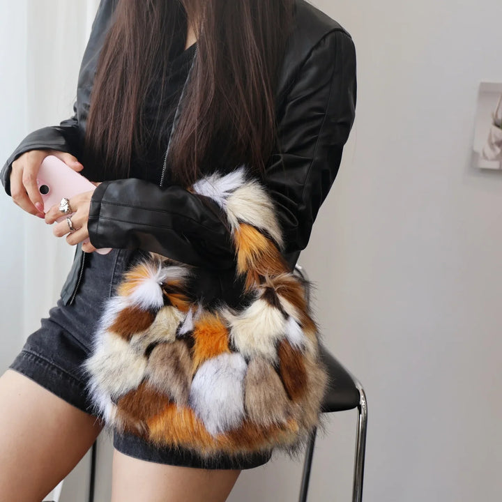 Mabel | Faux Fur Hobo Shoulder Bag