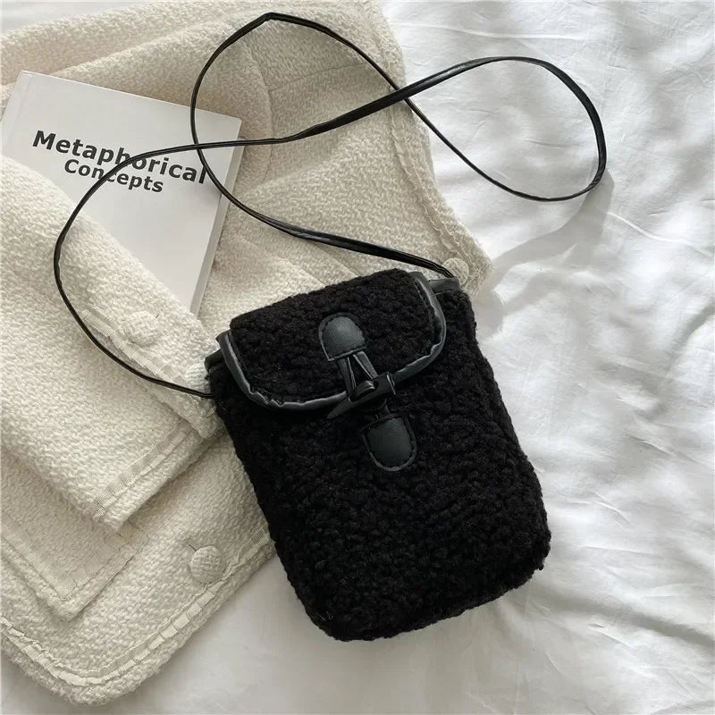 Lara | Faux Fur Phone Crossbody Bag