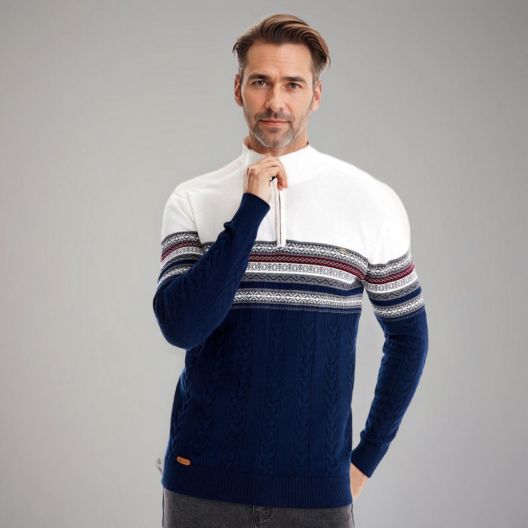 Henry | Fair Isle Half Zip Sweater