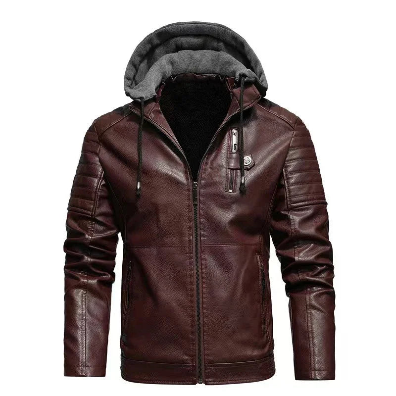 Enzo | Biker Jacket with Removable Hood
