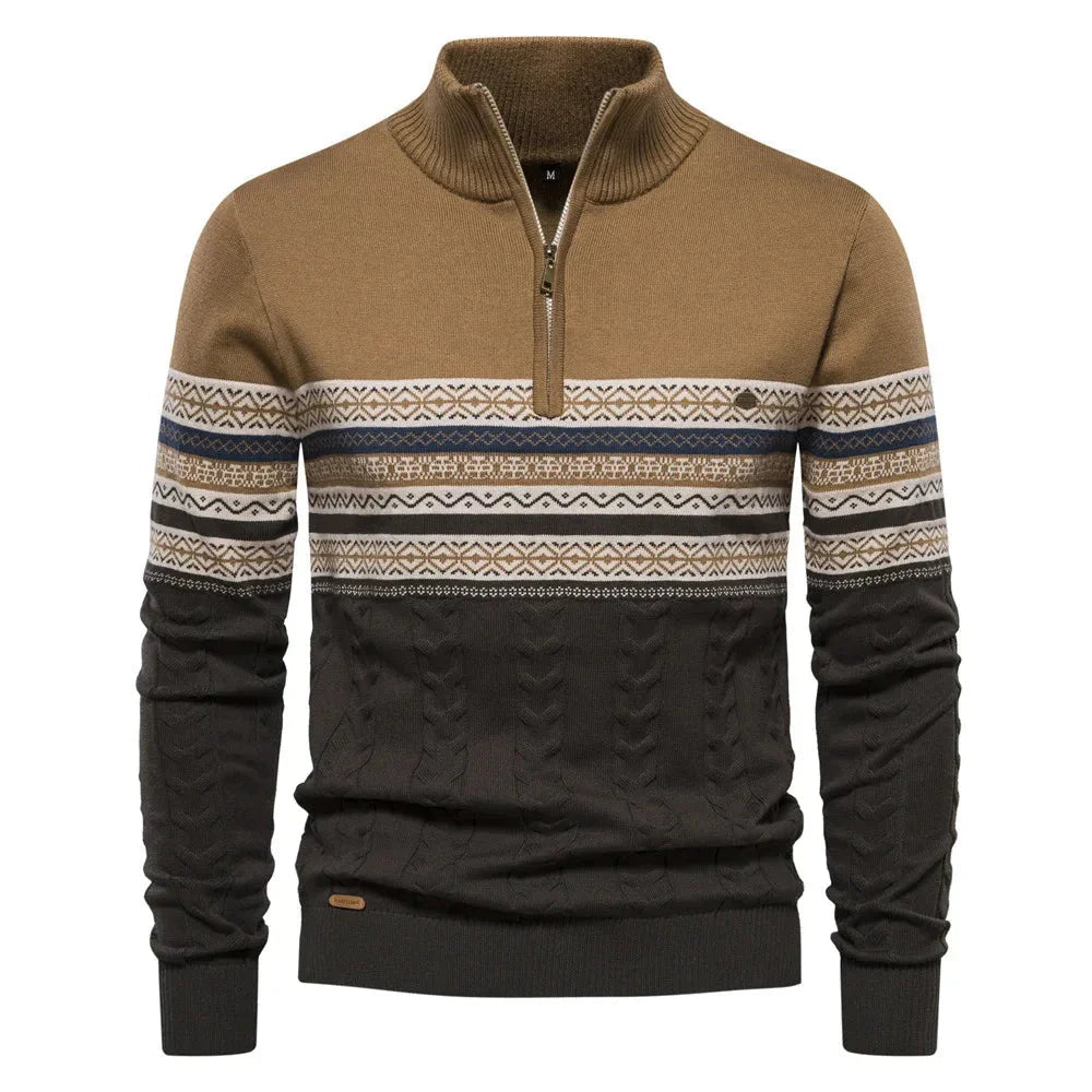 Henry | Fair Isle Half Zip Sweater