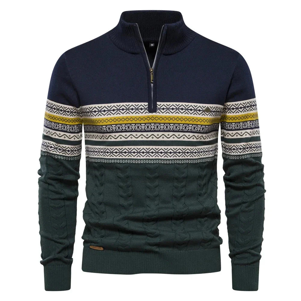Henry | Fair Isle Half Zip Sweater