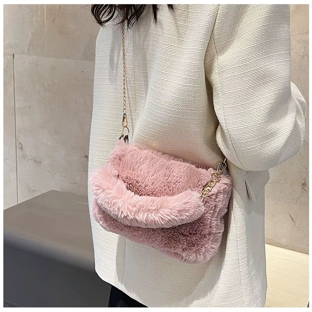 Lillian | Plush Chain Shoulder Bag