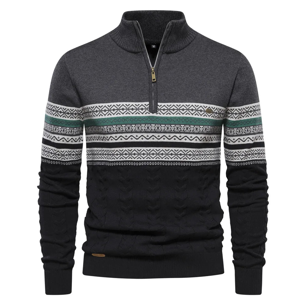 Henry | Fair Isle Half Zip Sweater