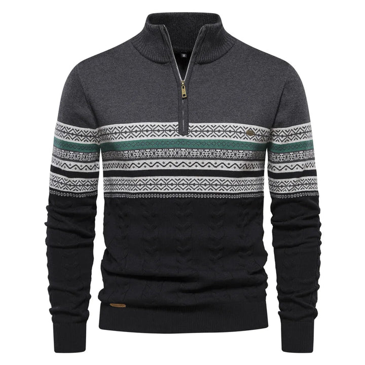 Henry | Fair Isle Half Zip Sweater