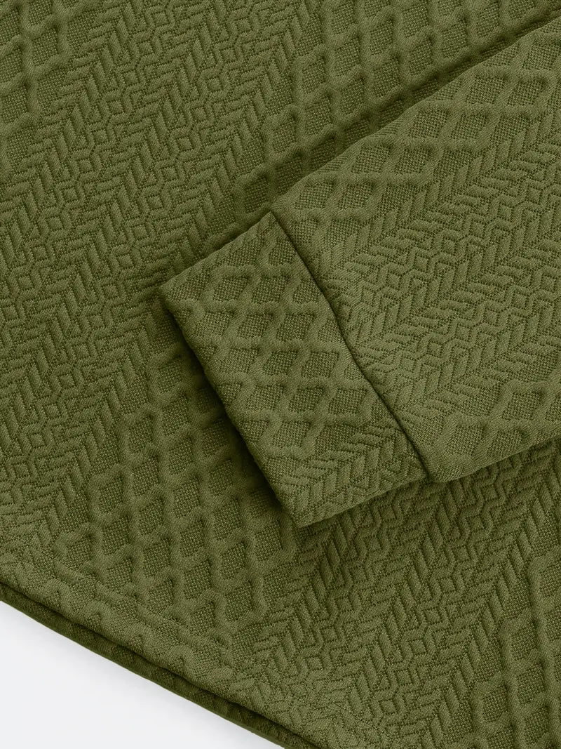 Benoit | Textured T-Shirt with Jacquard Collar