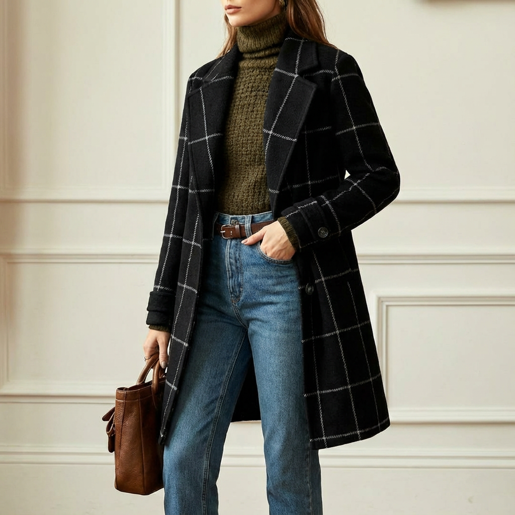 Arvae | Refined Checkered Coat