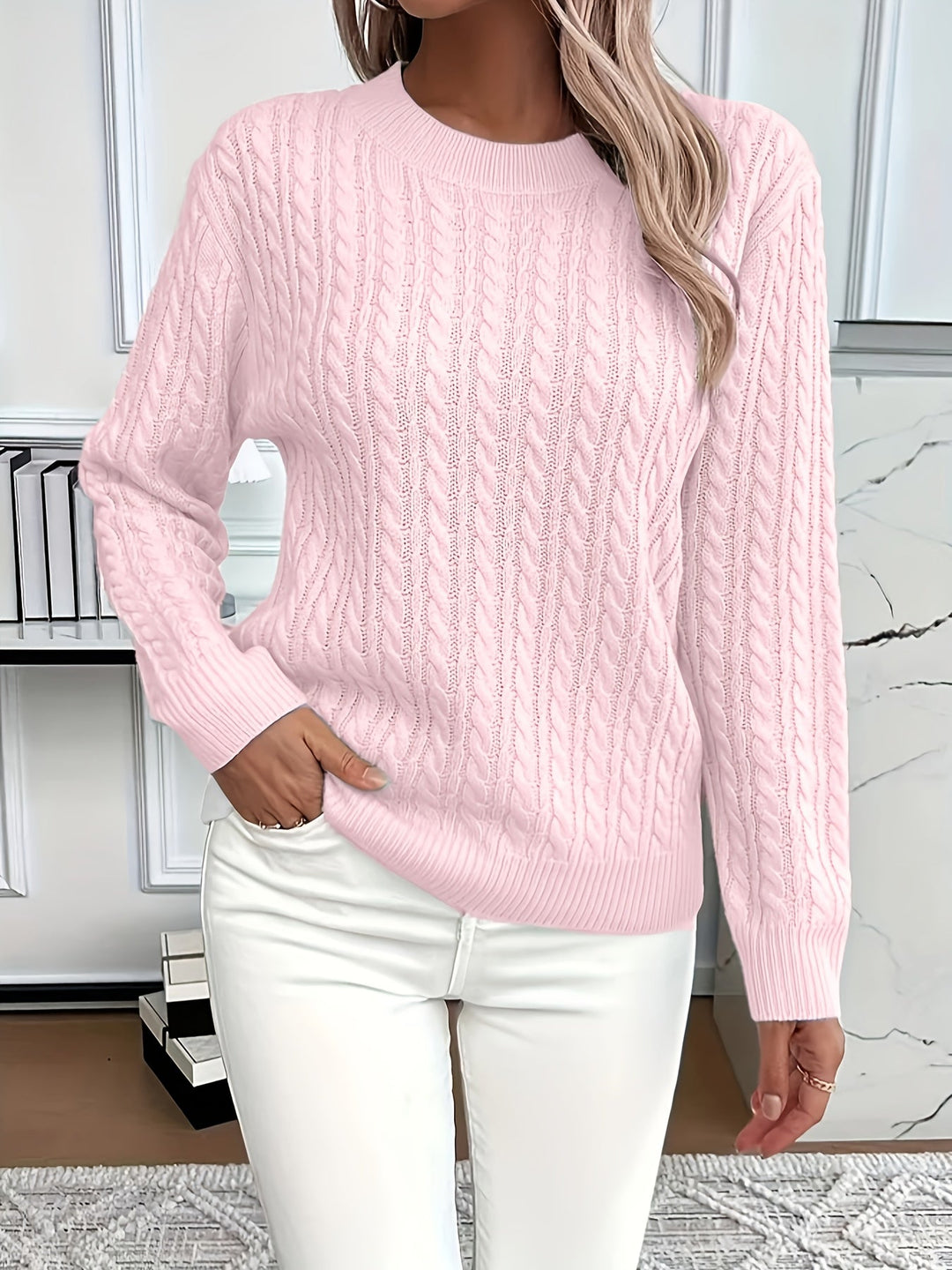 Bernila | Classic Cable-Knit Everyday Sweater