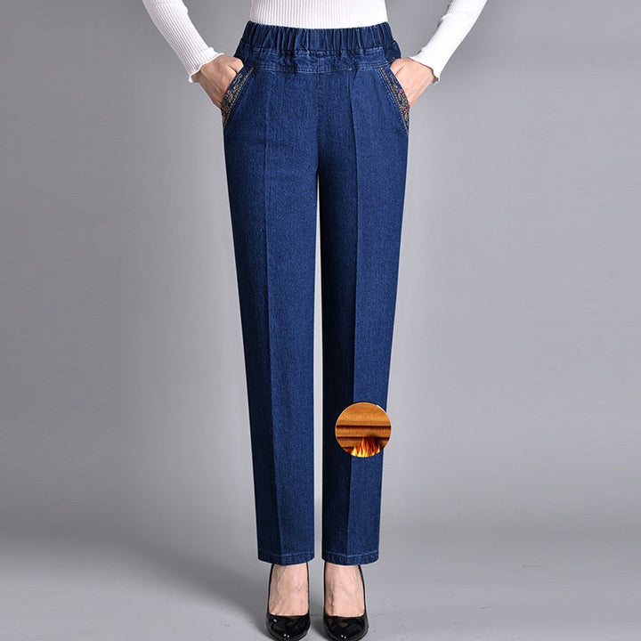 Scarlet | Women's Jeans with Side Pockets and Elastic Waist
