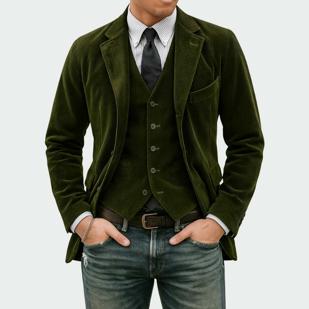 Tommy | Refined Velvet Blazer & Waistcoat Set